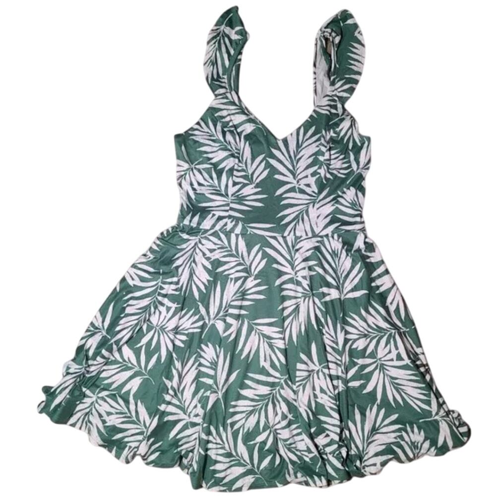 Fortune + Ivy Palm Leaf Floral Dress Size Small